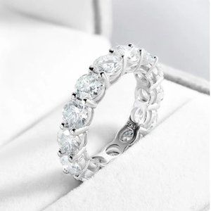 Certified Moissanite Eternity Band (7 ct. Diamond Equivalent) in 925 Silver